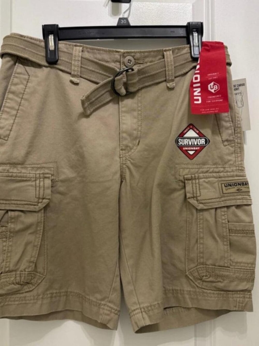 UNIONBAY Men's Cargo Shorts - Tan W30